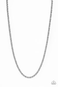 Men's Go Down Fighting - Silver Necklace