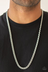Men's Go Down Fighting - Silver Necklace