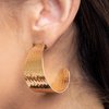 Flatten The Curve Gold Hoop Earrings